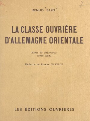cover image of La classe ouvrière d'Allemagne orientale